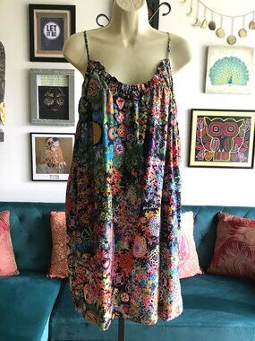 SEE by CHLOE size 6 Multicolor Floral Print Silk Sleeveless Mini Dress Pockets
